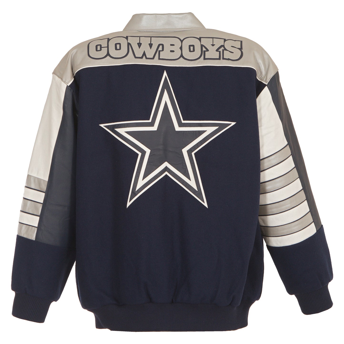 Dallas Cowboys Wool and Leather Jacket with Leather Logos
