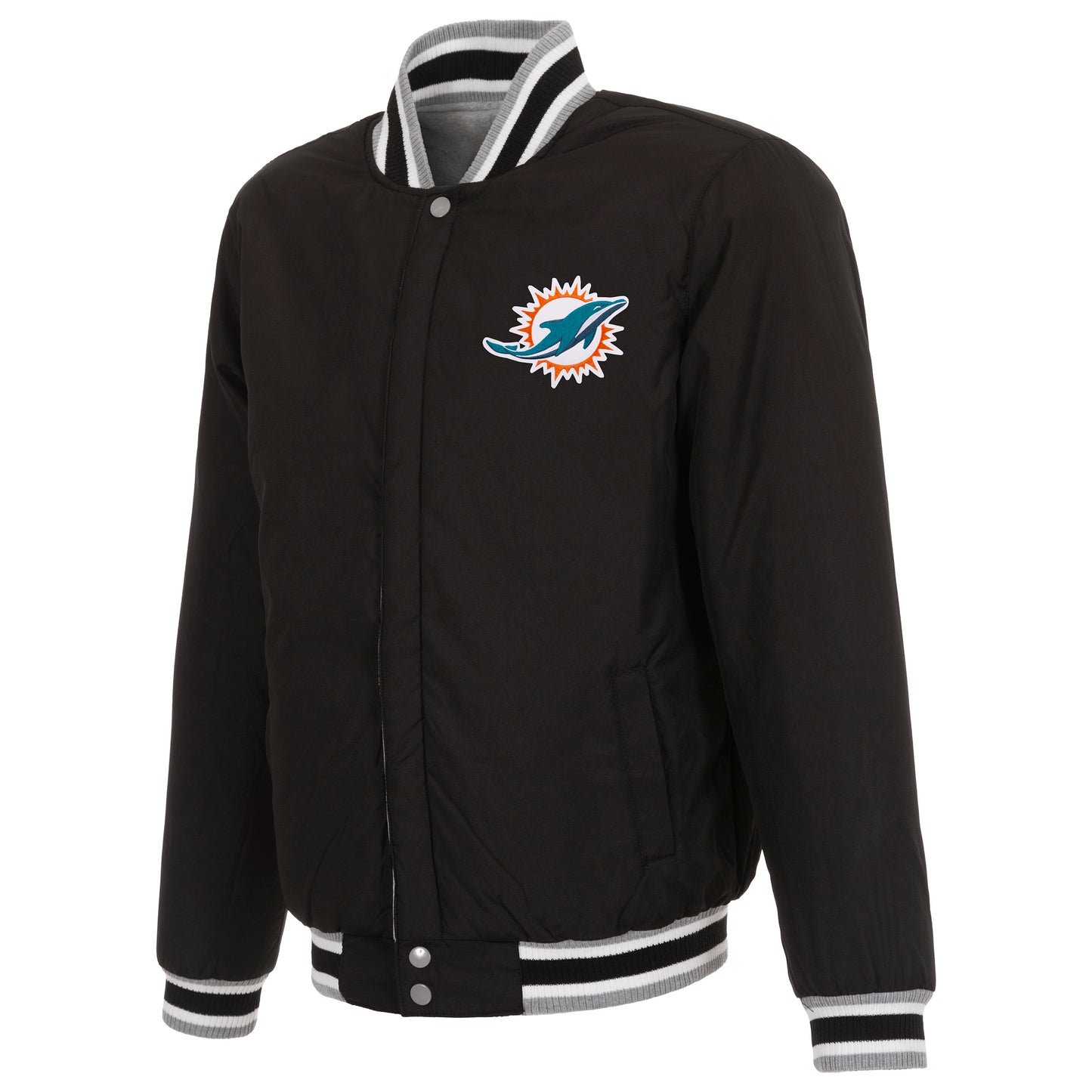 Miami Dolphins Reversible Two-Tone Fleece Jacket
