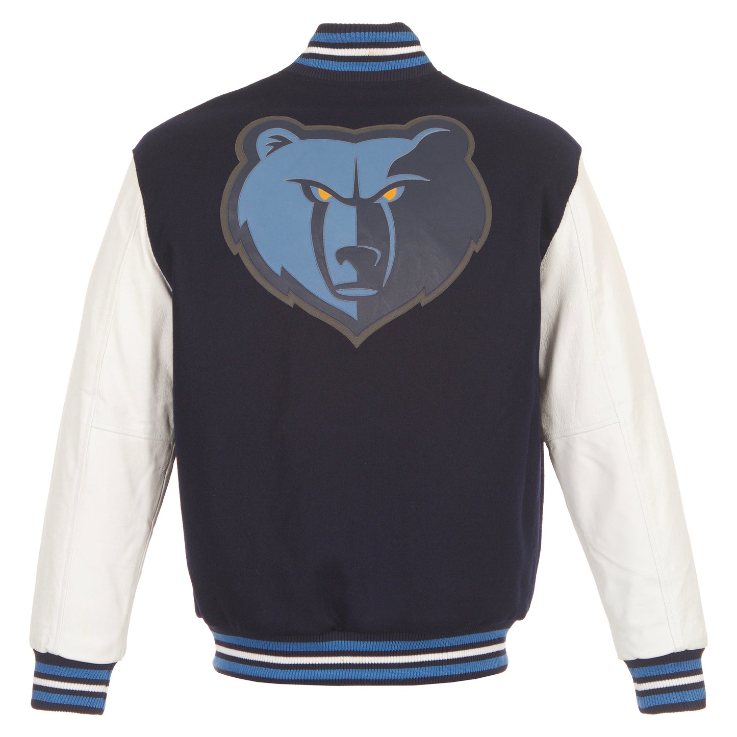 Memphis Grizzlies Wool and Leather Jacket with Leather Logos
