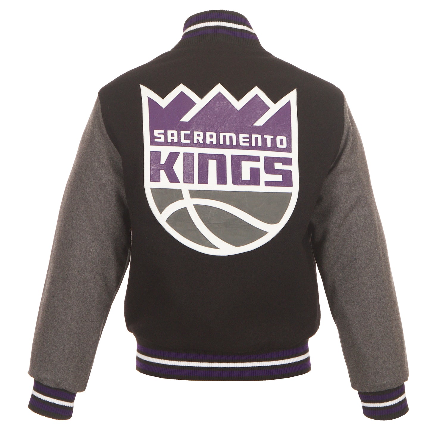Sacramento Kings All Wool Jacket with Leather Logos