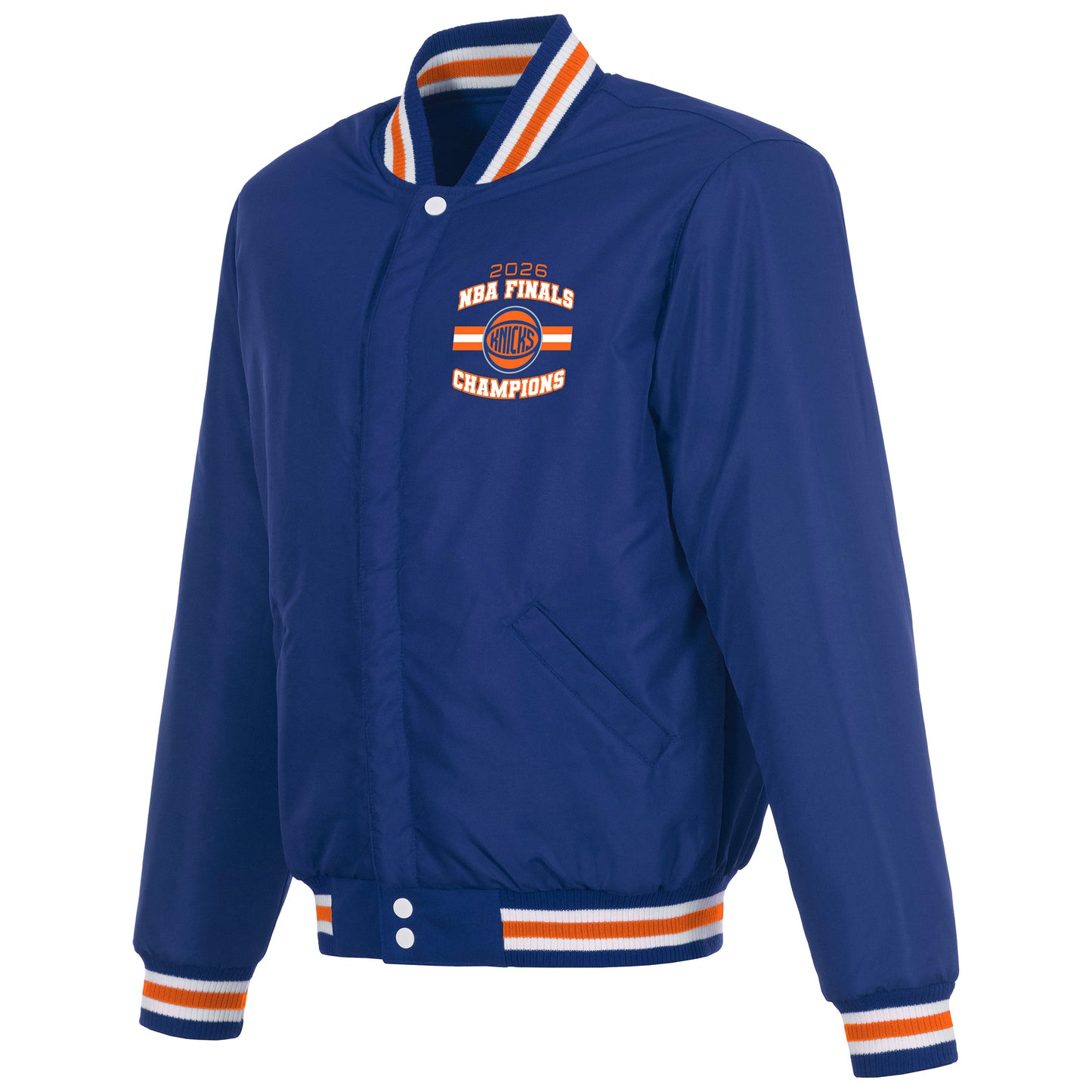 PRE ORDER: New York Knicks 2026 Championship Reversible Varsity Jacket