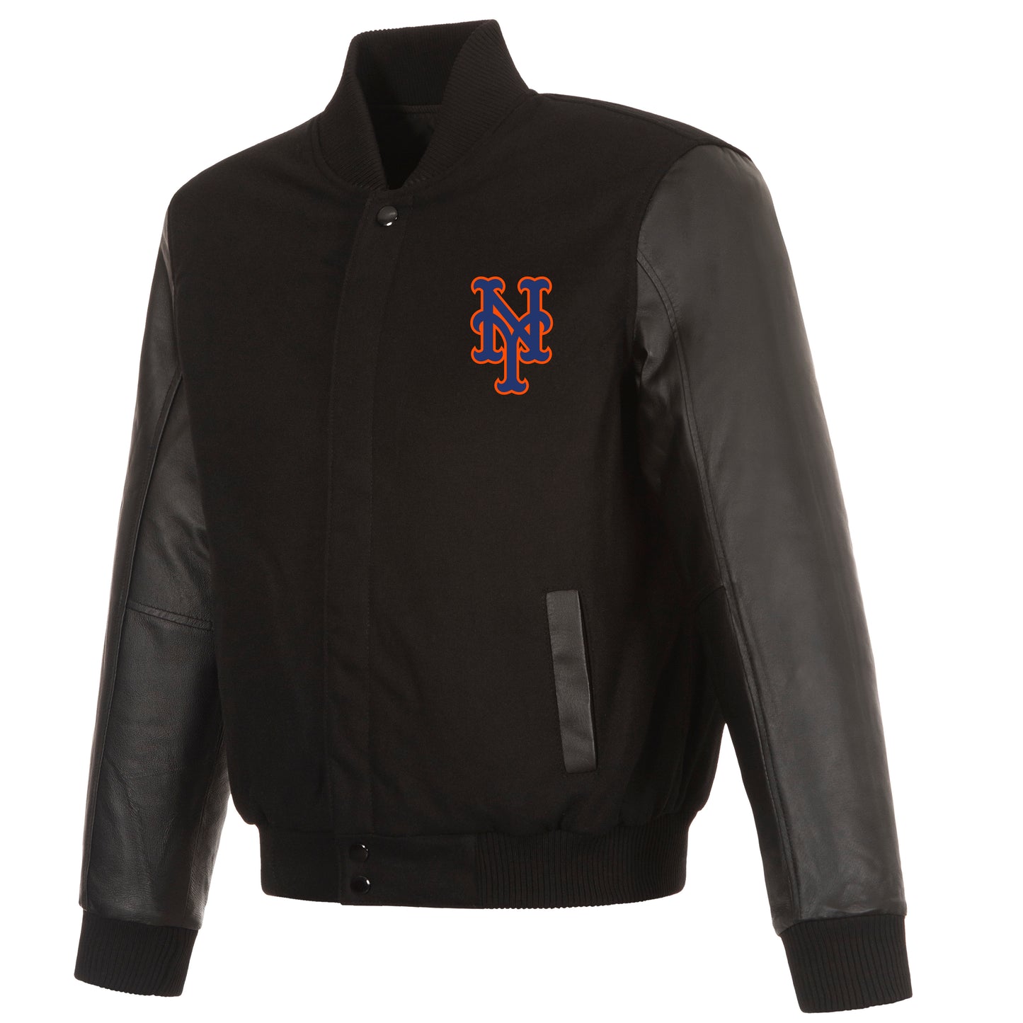 New York Mets Reversible Wool and Leather Jacket