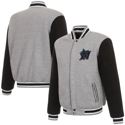 Miami Marlins Reversible Two-Tone Fleece Jacket