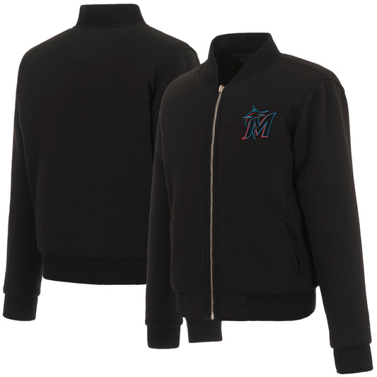 Miami Marlins Ladies Reversible Fleece Jacket