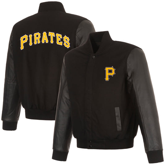 Pittsburgh Pirates Reversible Wool and Leather Jacket