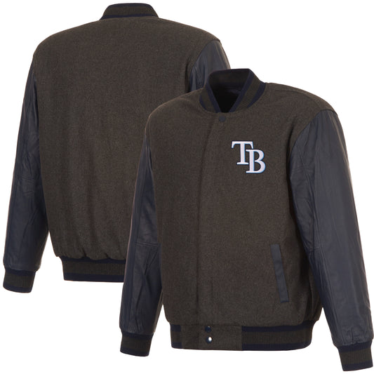 Tampa Bay Rays Reversible Wool and Leather Jacket