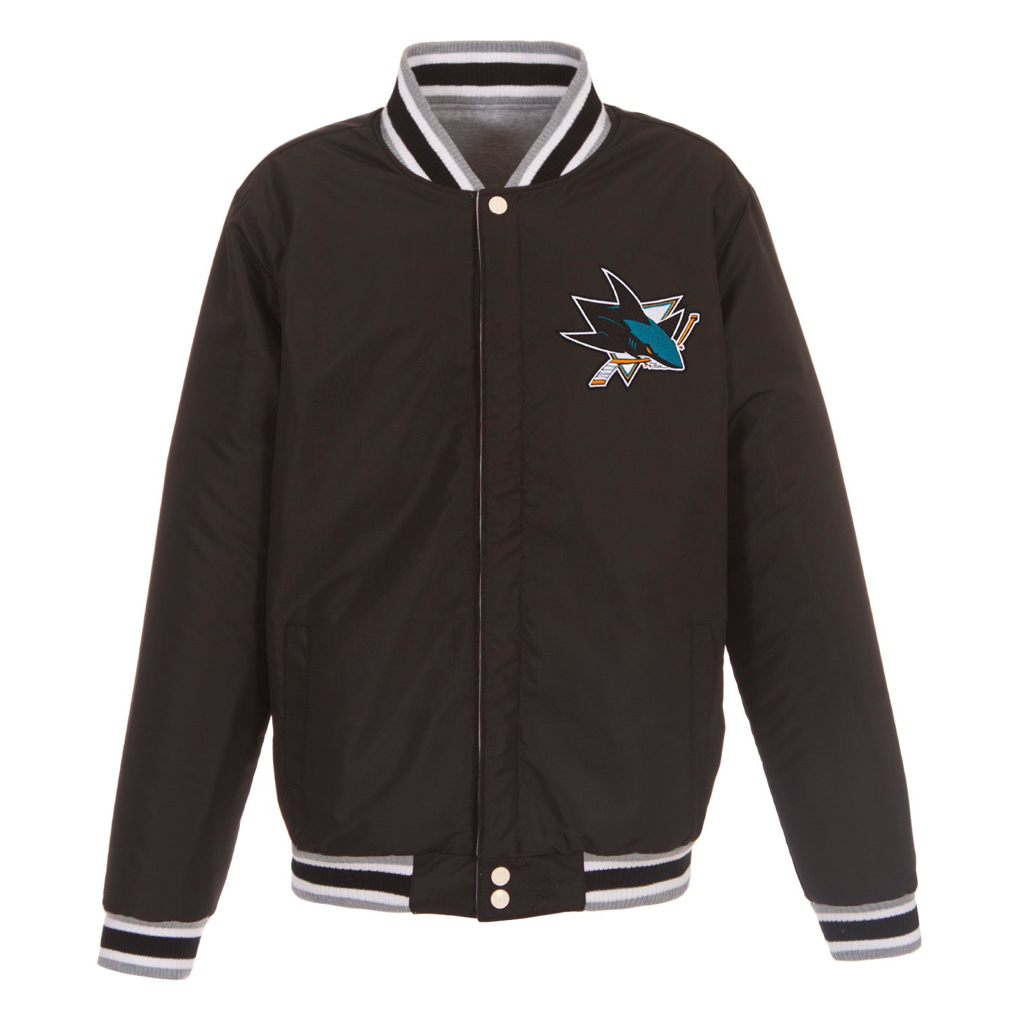 San Jose Sharks Reversible Two-Tone Fleece Jacket