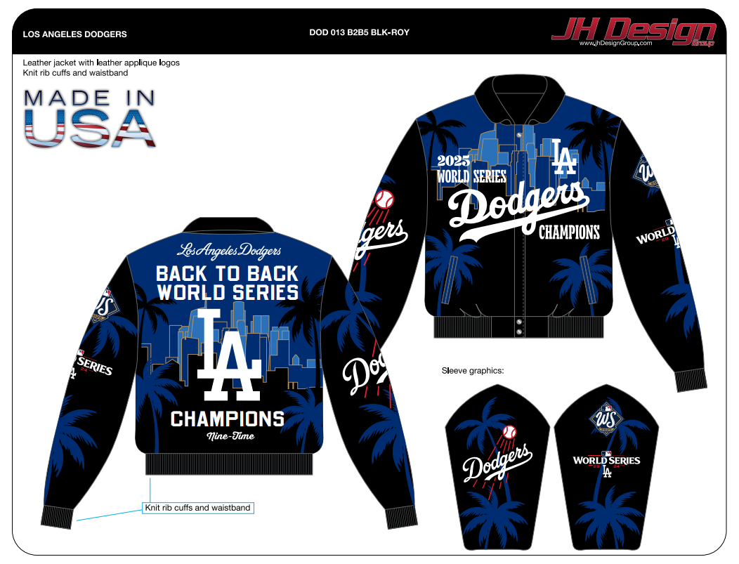 LA Dodgers 2025 World Series Championship Leather Jacket – JH
