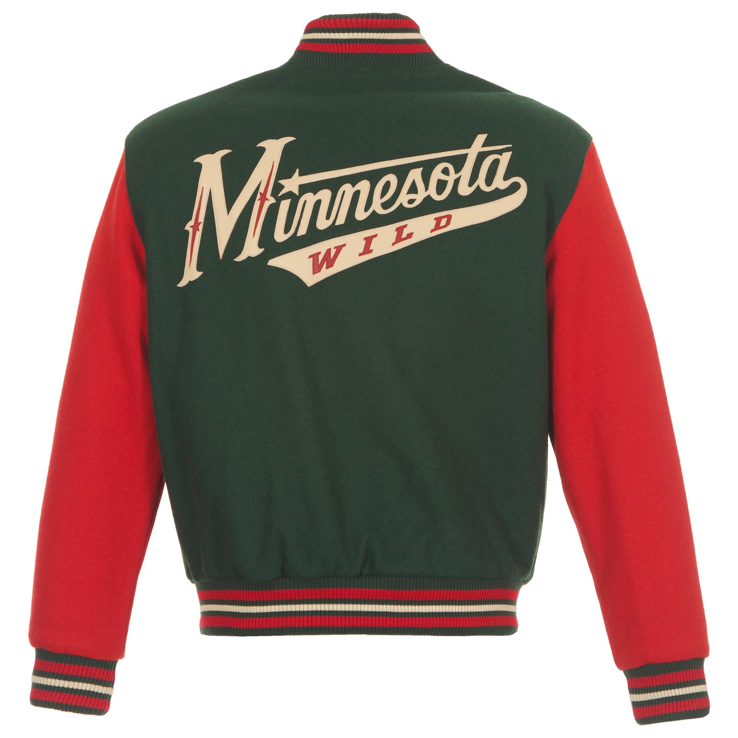 Minnesota Wild All Wool Jacket with Leather Logos