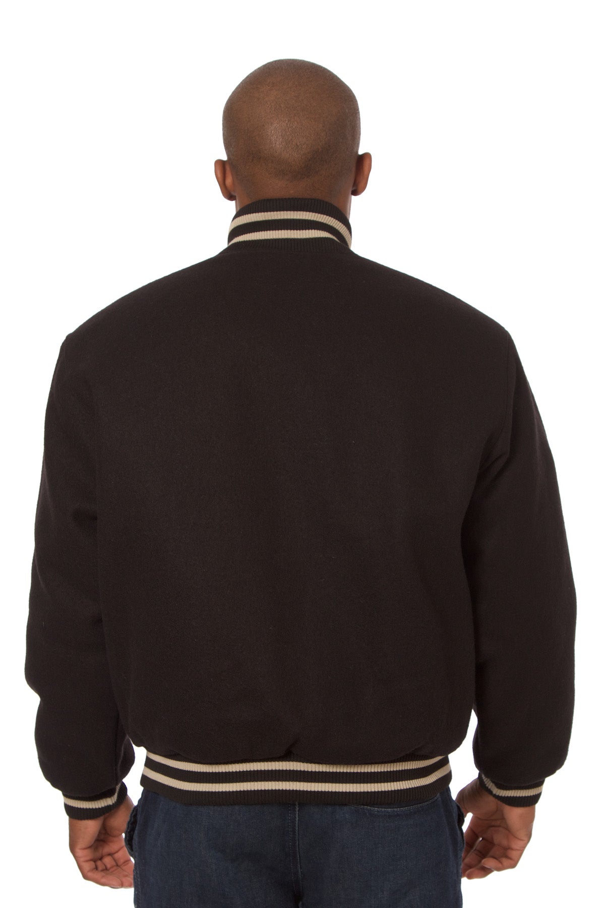 All-Wool Varsity Jacket in Black