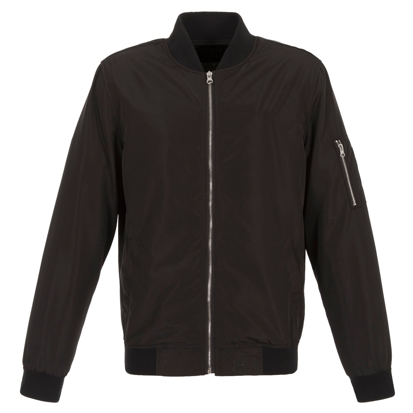 Black Nylon Bomber