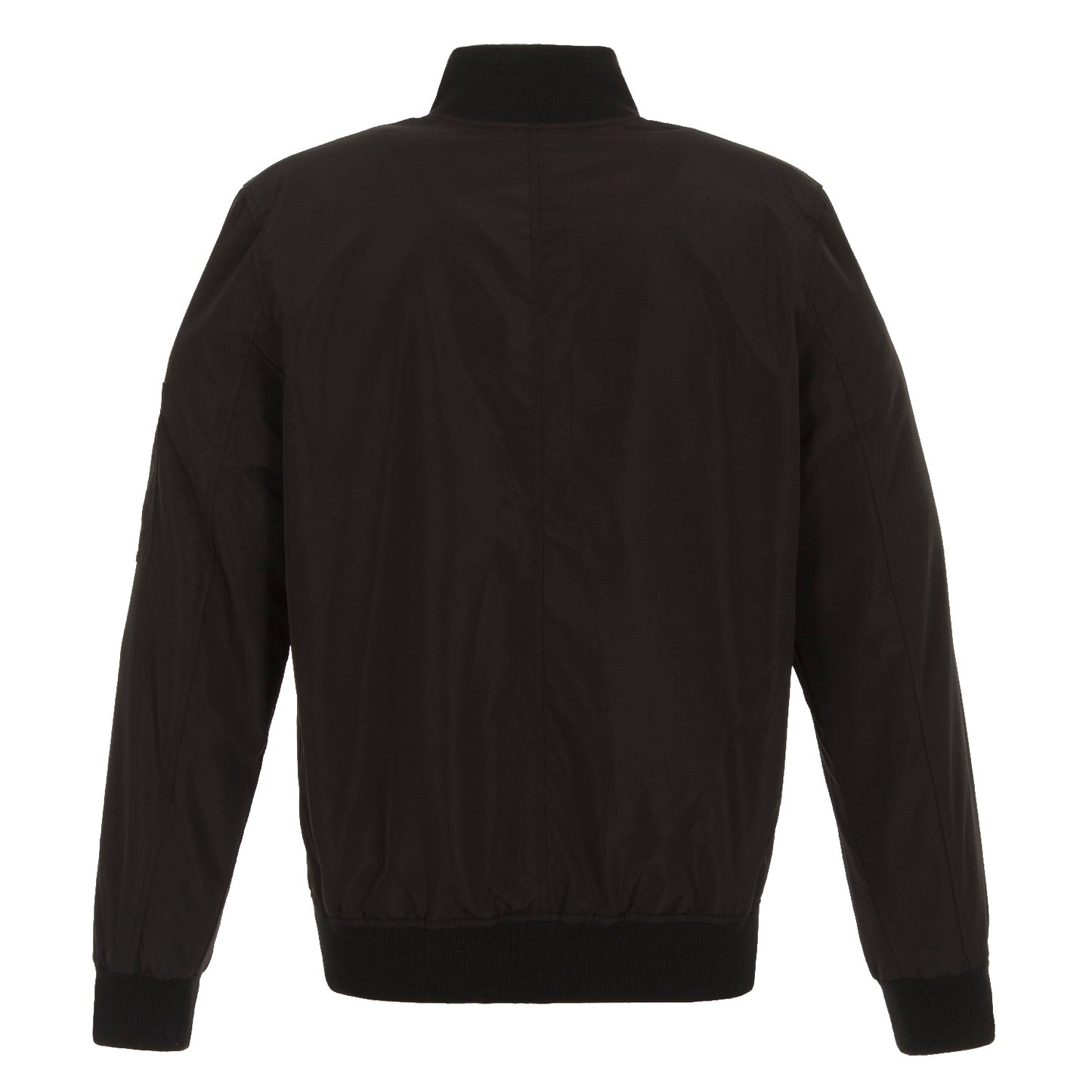 Black Nylon Bomber