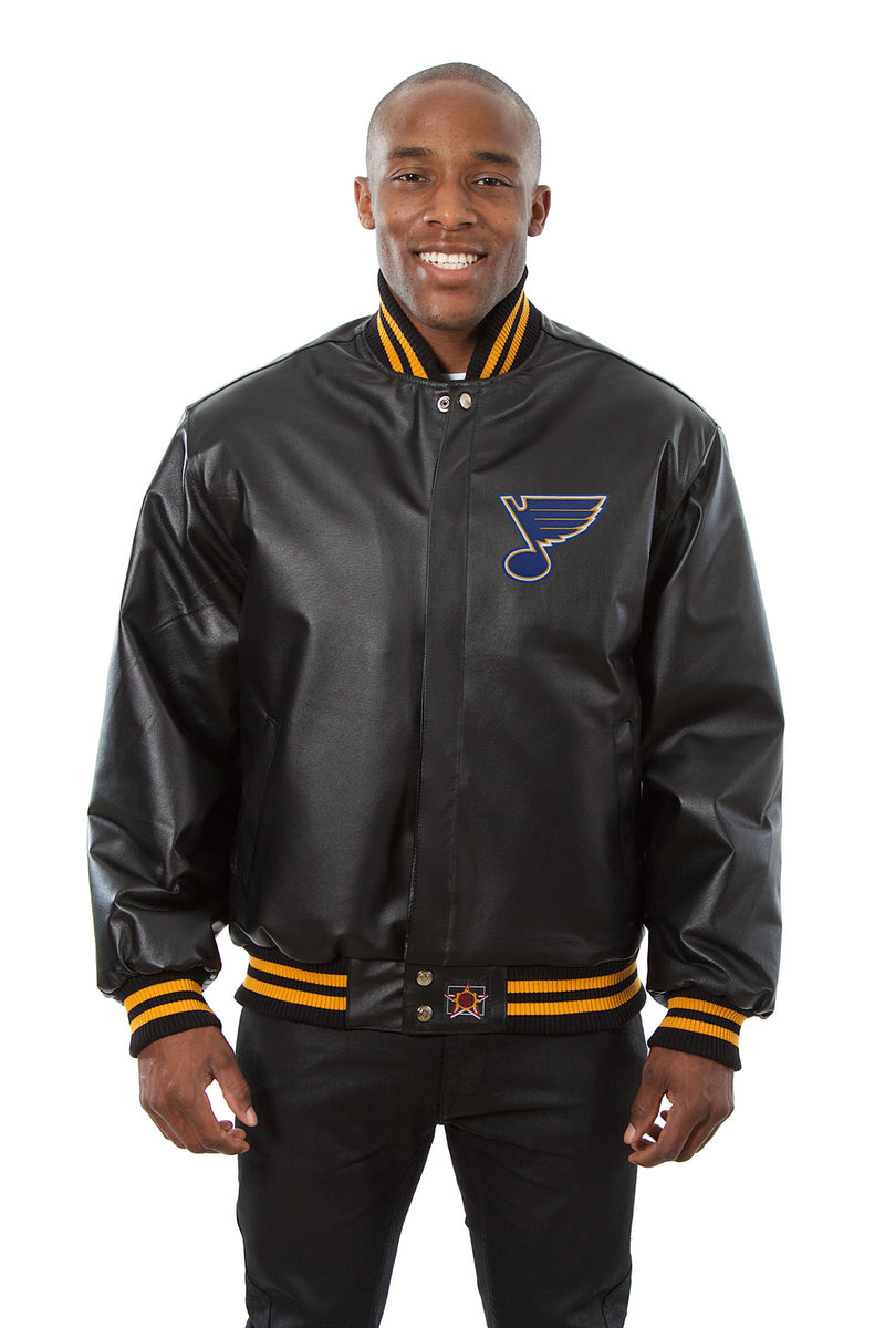 Saint Louis Blues Leather Wool Varsity Jacket