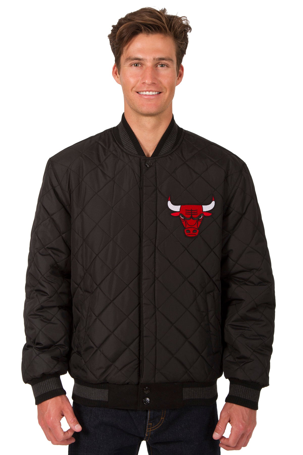 Chicago Bulls Reversible Wool and Leather Jacket