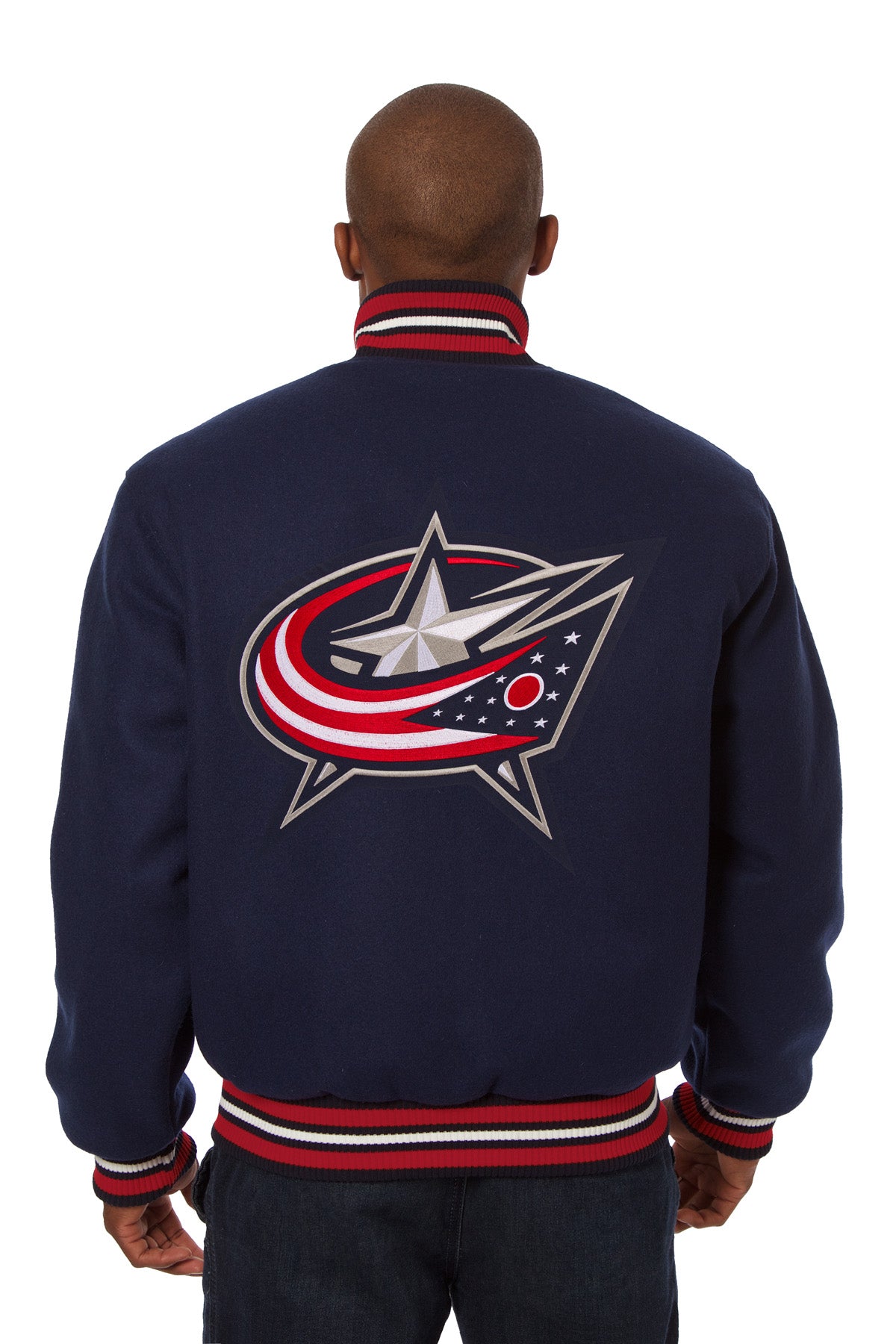Columbus Blue Jackets Embroidered Wool Jacket