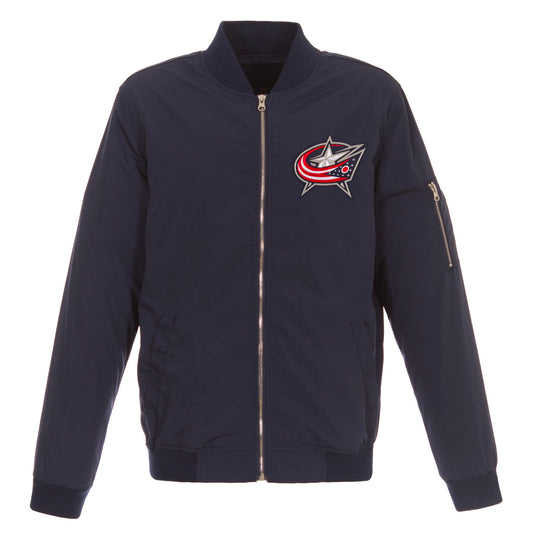 Columbus Blue Jackets Nylon Bomber Jacket