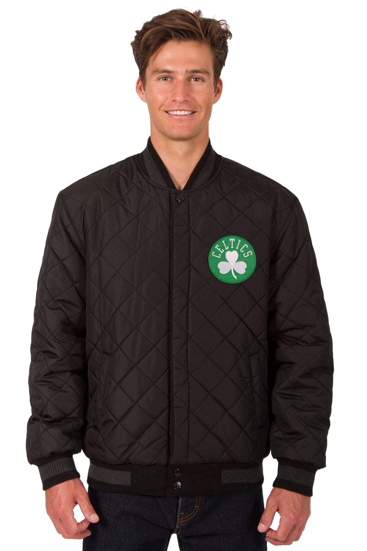Boston Celtics Reversible Wool and Leather Jacket