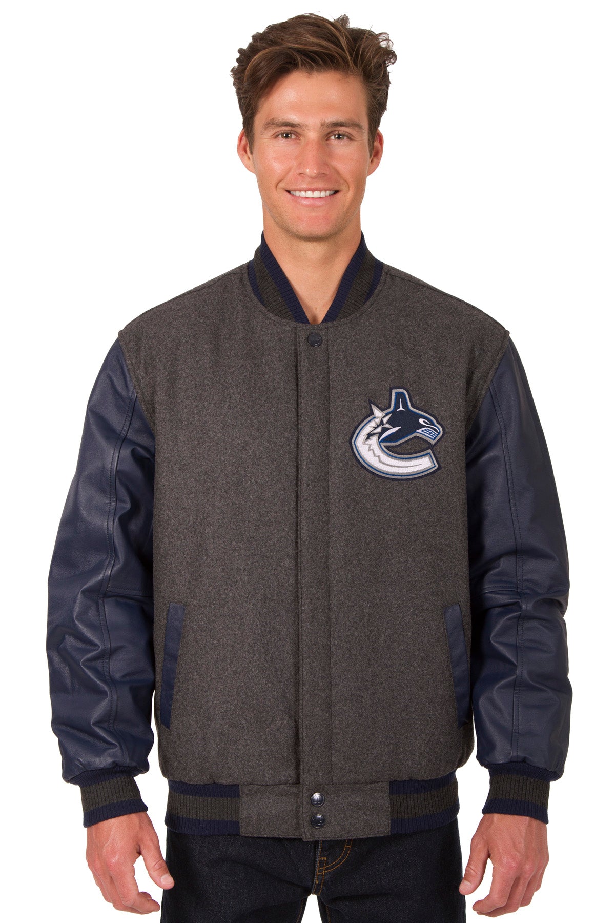 Vancouver outlet Canucks Leather Jacket