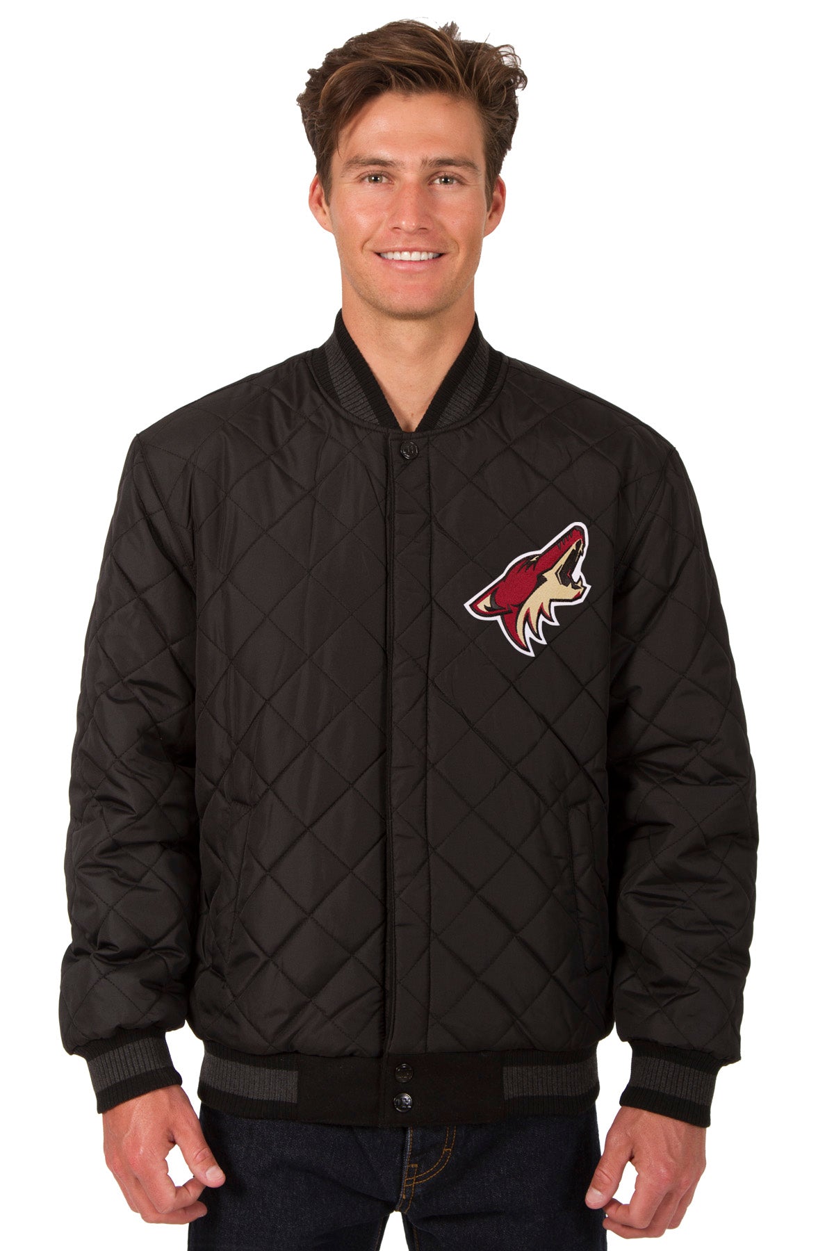 Arizona Coyotes Wool and Leather Reversible Jacket