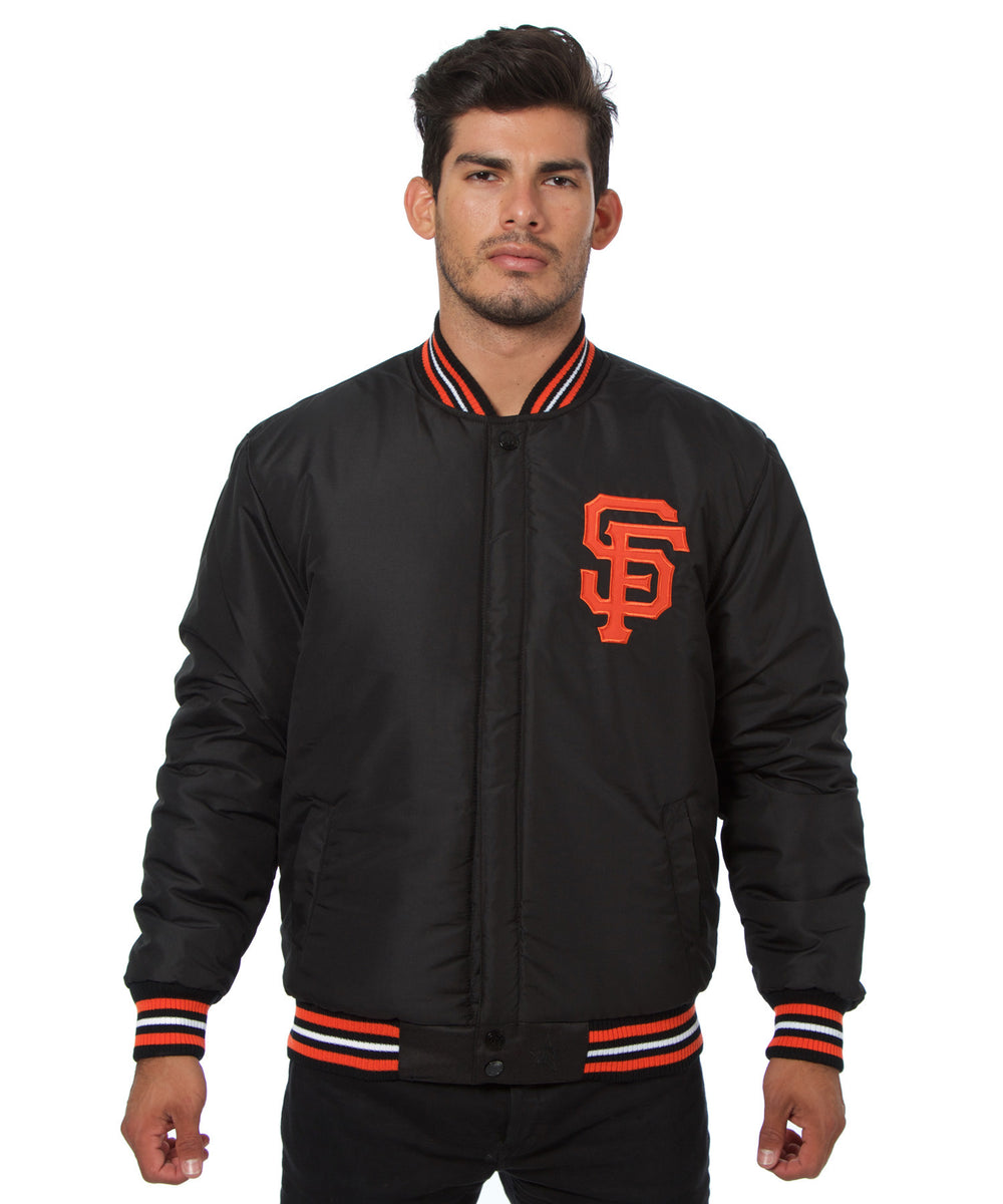 San Francisco 49ers JH Design Wool & Leather Reversible Jacket with  Embroidered Logos - Black