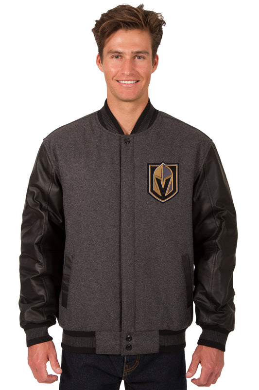Vegas Golden Knights Wool and Leather Reversible Jacket