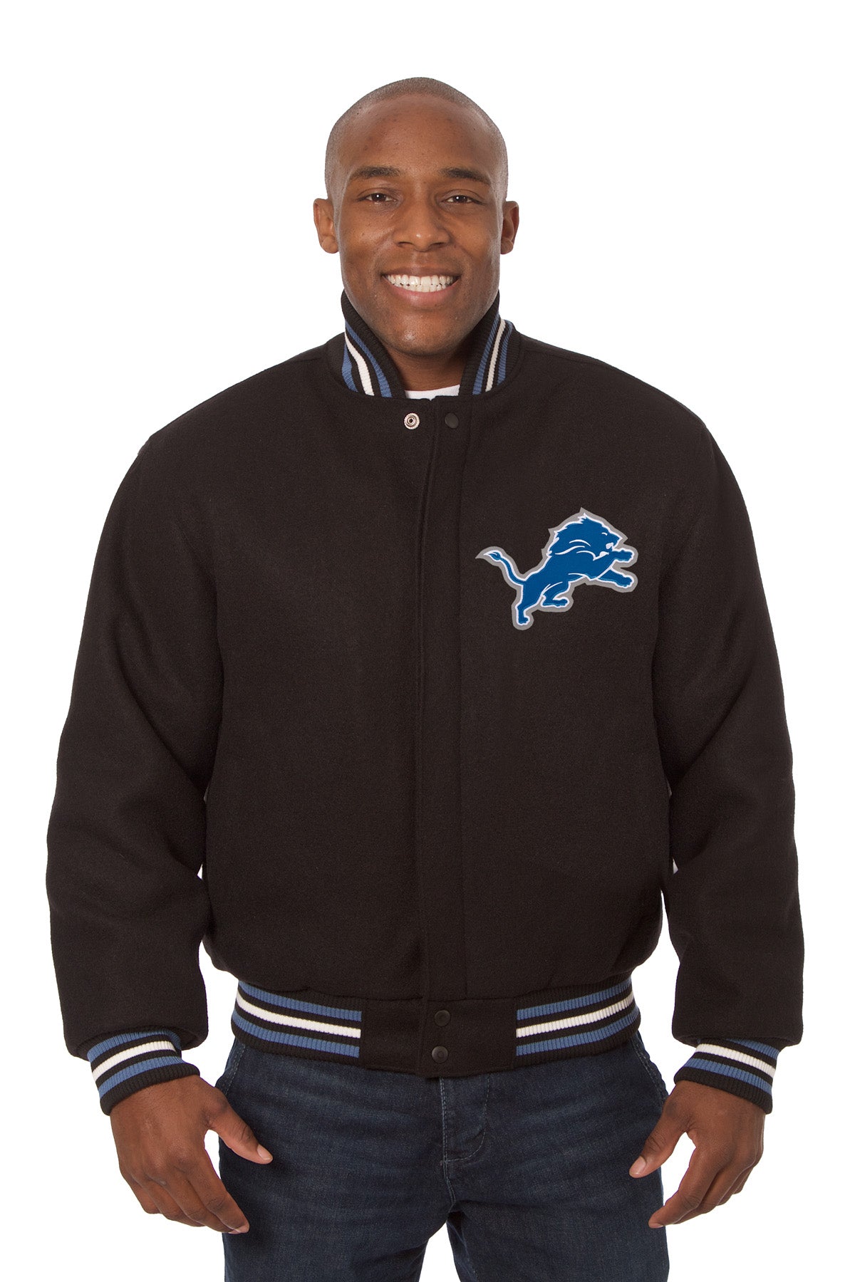 Detroit Lions Embroidered Wool Jacket