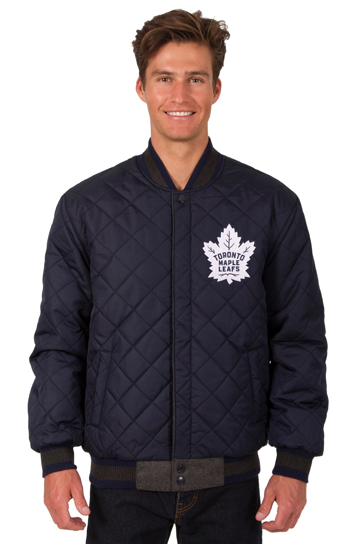 Toronto Maple Leafs Wool and Leather Reversible Jacket