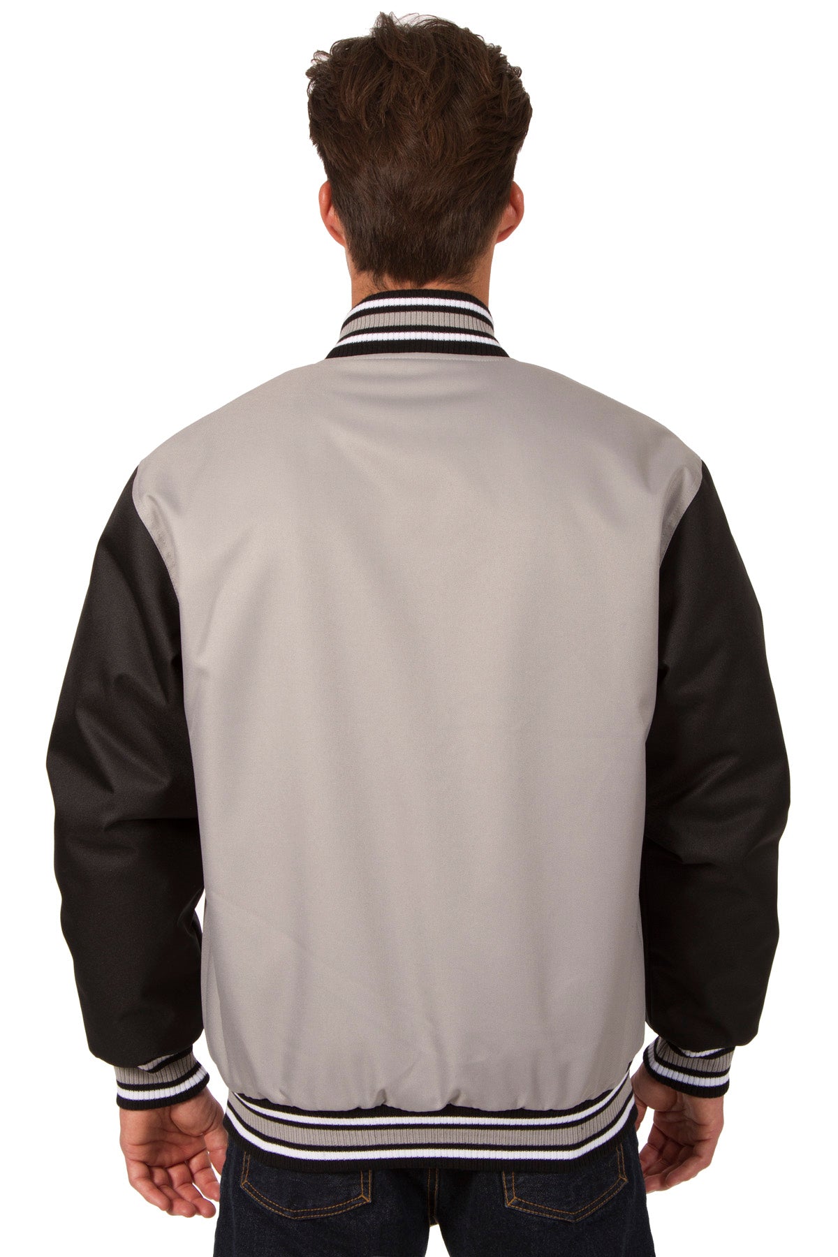 Poly-Twill Jacket in Gray-Black