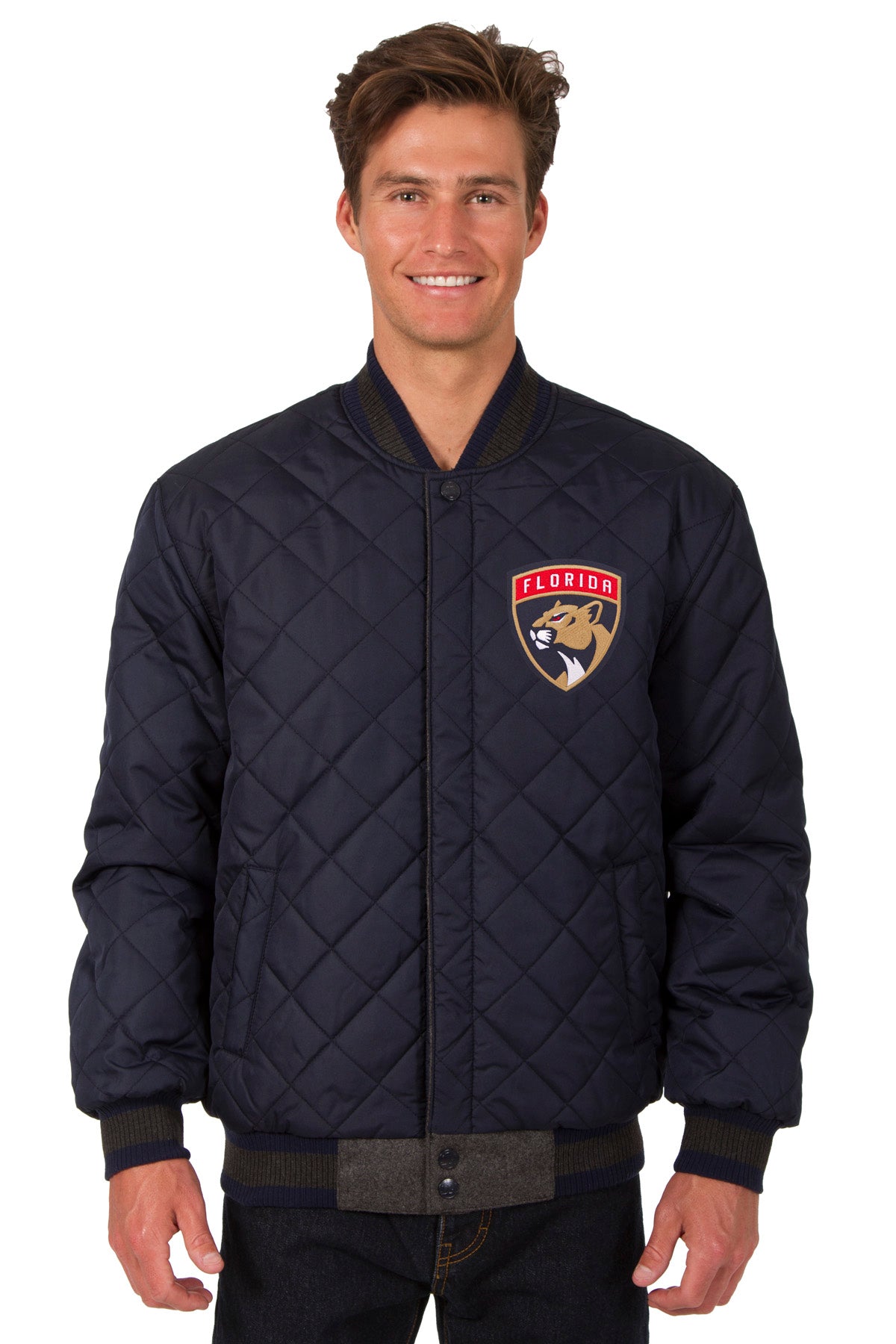 Florida Panthers Wool and Leather Reversible Jacket