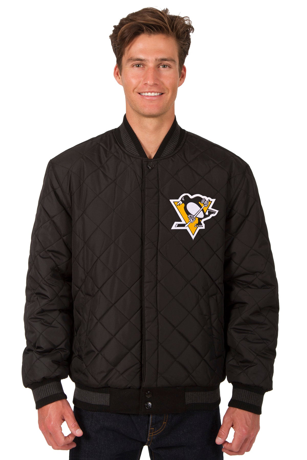 Pittsburgh Penguins Wool and Leather Reversible Jacket