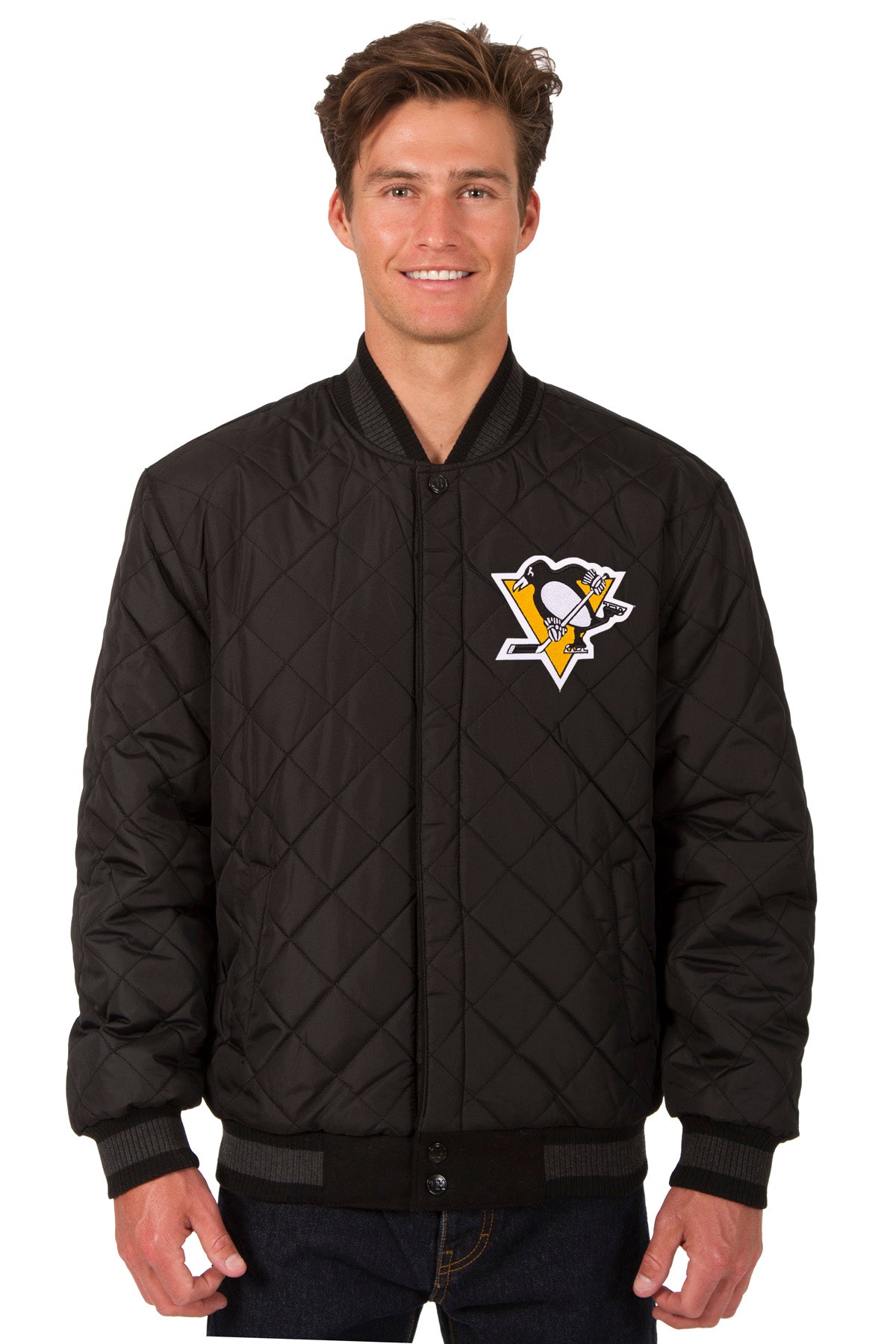 Pittsburgh Penguins Wool and Leather Reversible Jacket