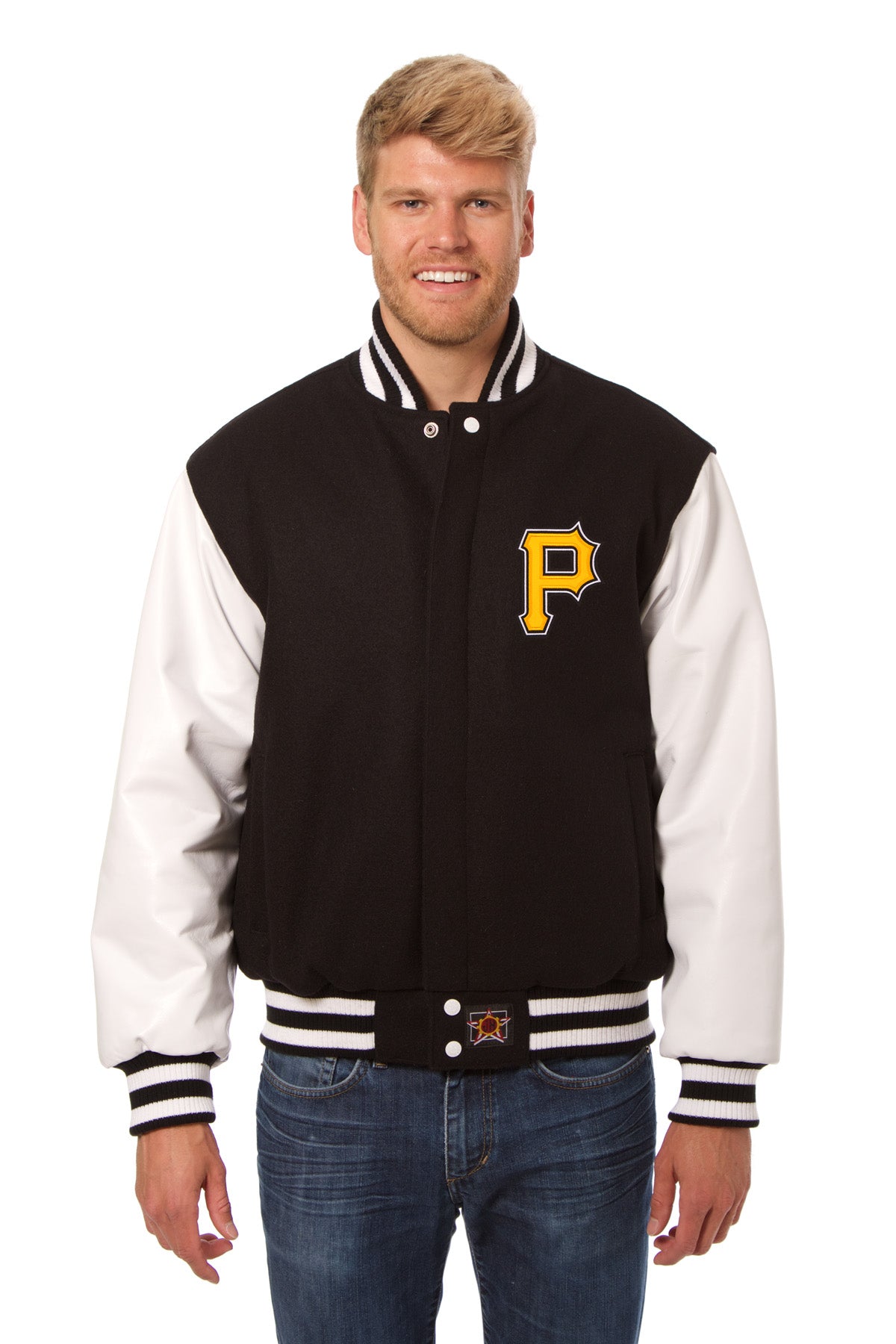 Pittsburgh Pirates Embroidered Wool and Leather Jacket