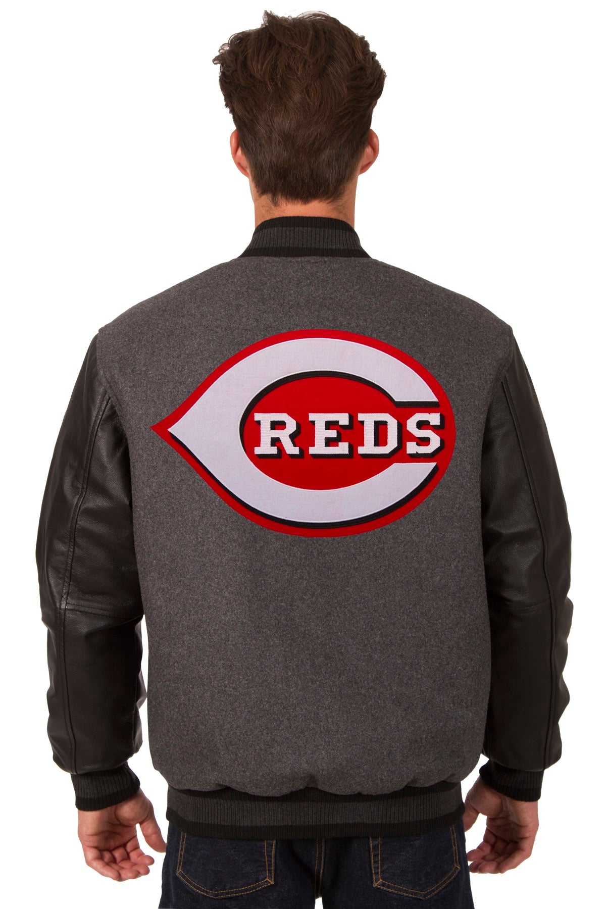 Cincinnati Reds Reversible Wool and Leather Jacket