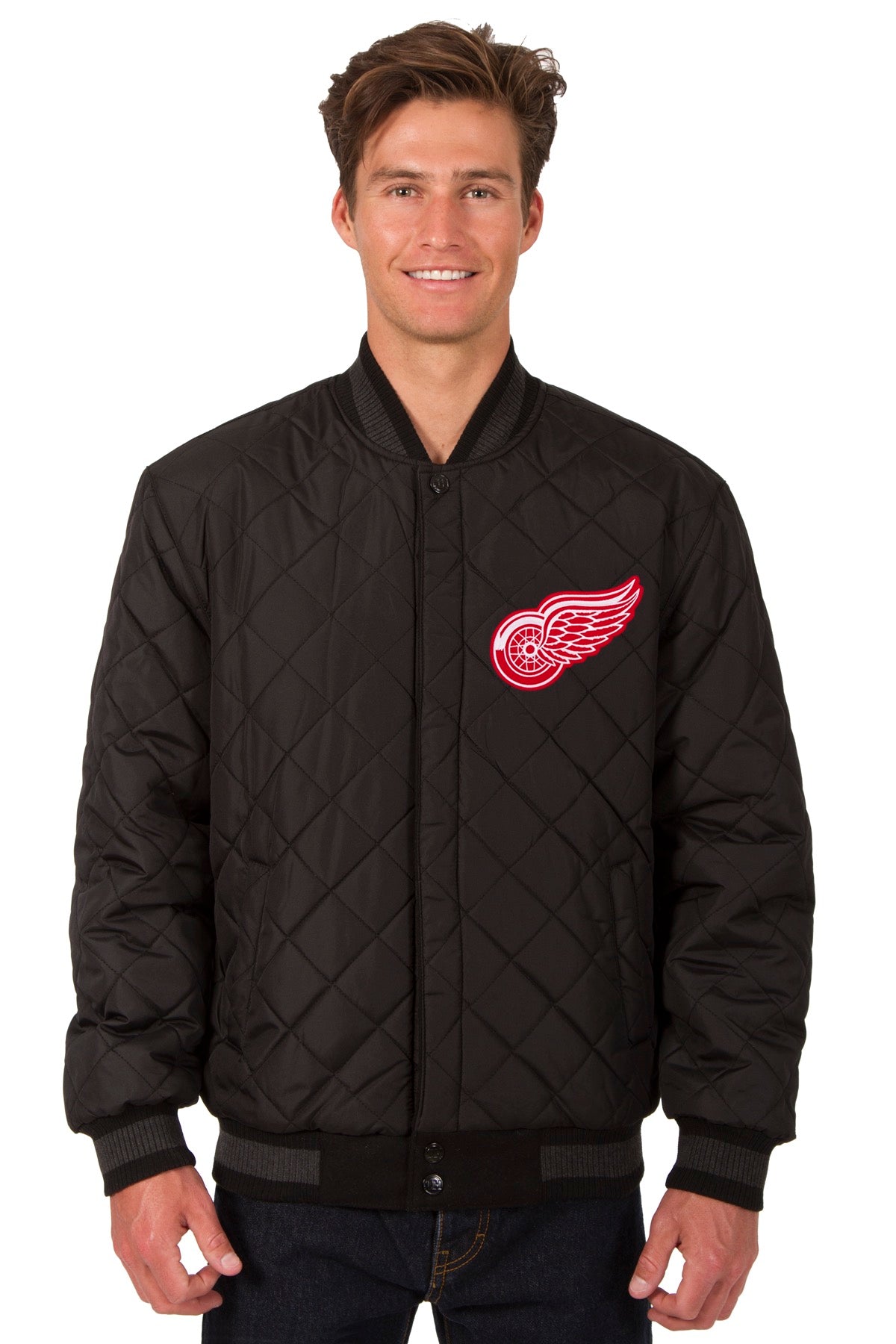 Detroit Red Wings Wool and Leather Reversible Jacket