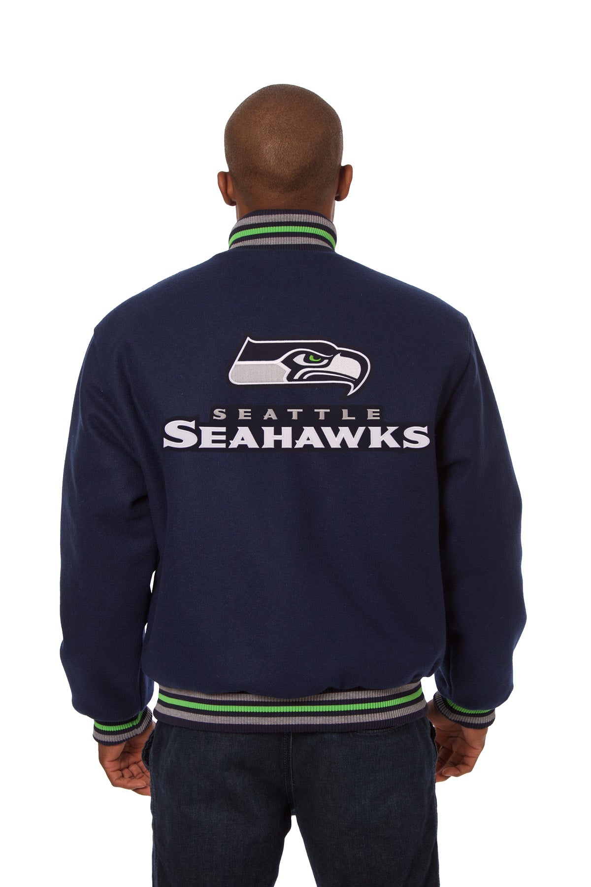 Seattle Seahawks Embroidered Wool Jacket