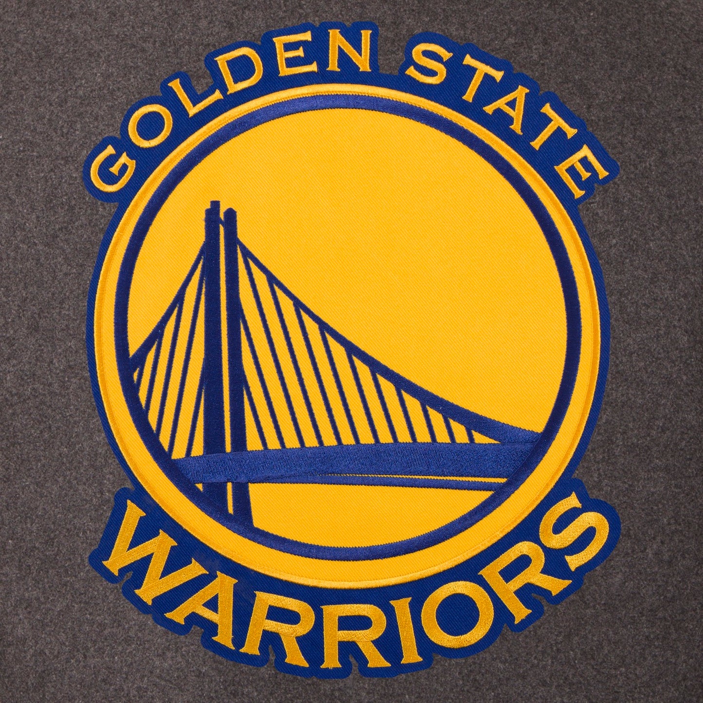 Golden State Warriors Reversible Wool and Leather Jacket