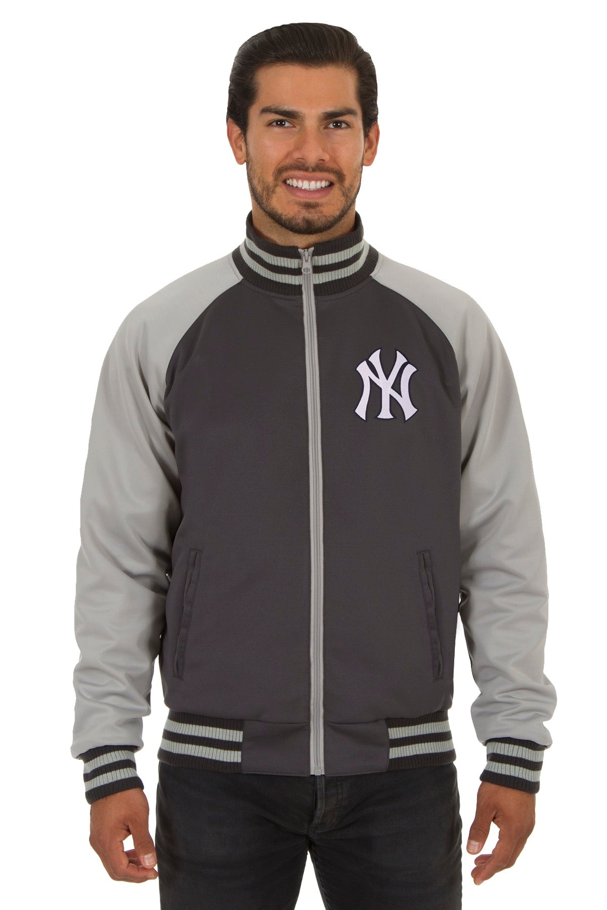 New York Yankees Reversible Polyester Track Jacket – JH New York Yankees Reversible Polyester Track Jacket – JH