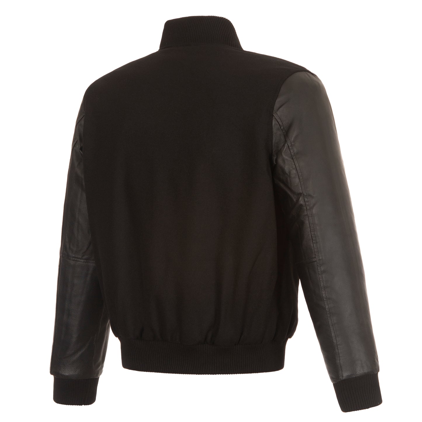 Athletics Reversible Wool and Leather Jacket