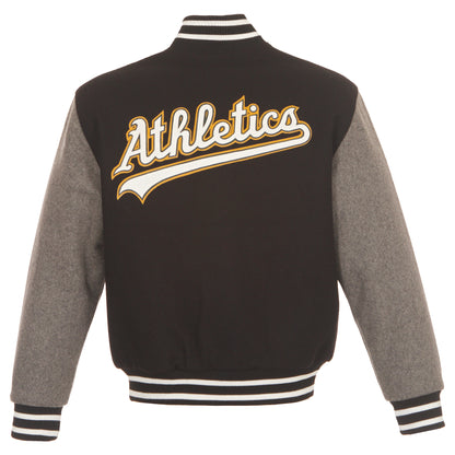 Athletics All Wool Jacket with Leather Logos