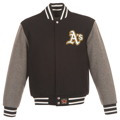 Athletics All Wool Jacket with Leather Logos