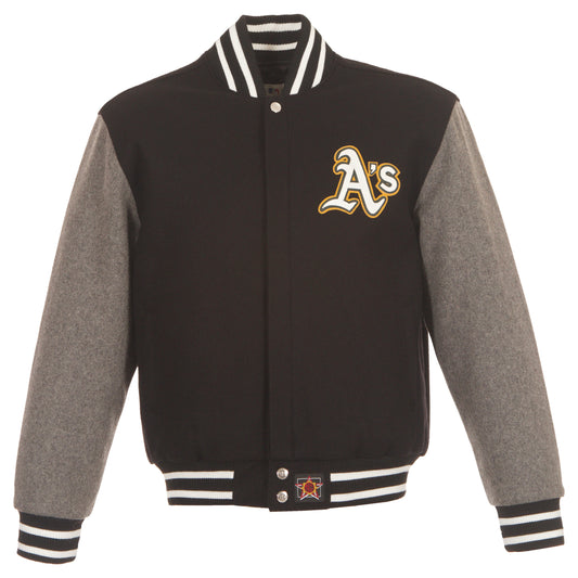 Athletics All Wool Jacket with Leather Logos