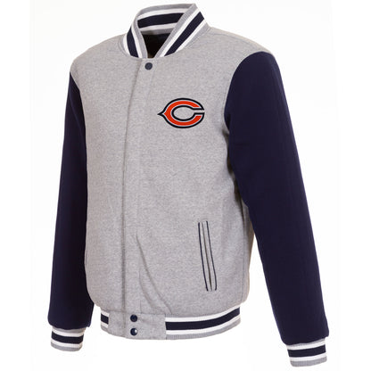 Chicago Bears Reversible Two-Tone Fleece Jacket