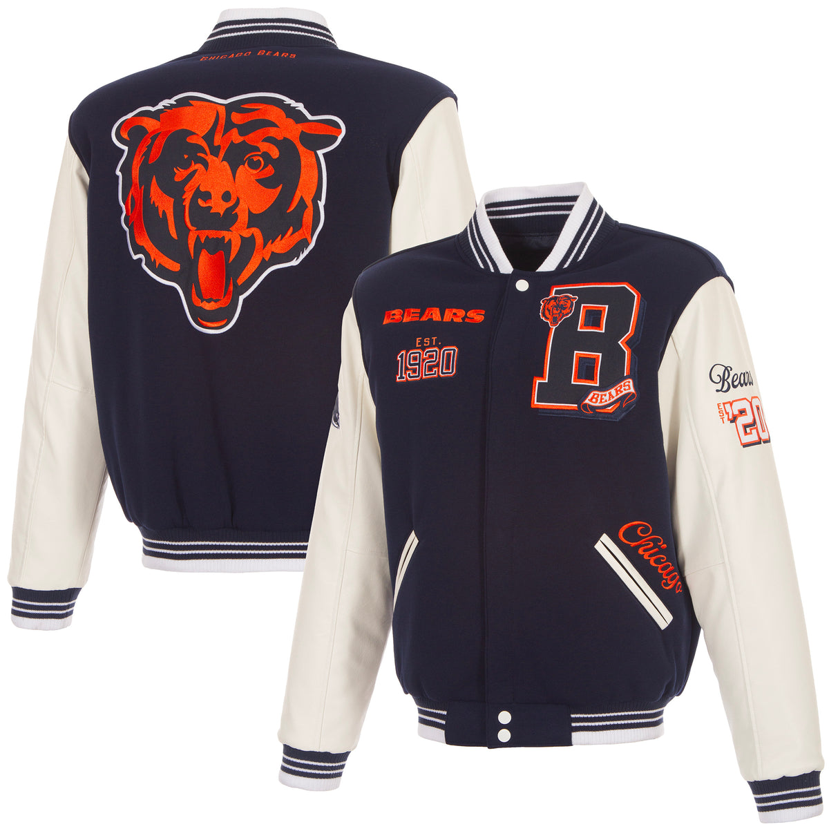 Chicago Bears Reversibile Varsity Fleece Jacket