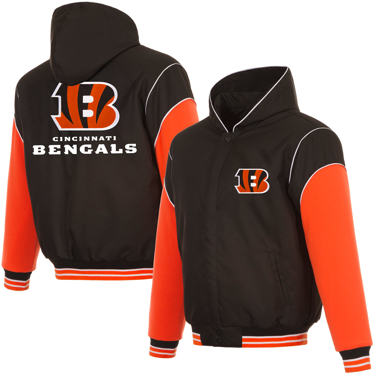 Cincinatti Bengals Reversible Poly-Twill Hooded Jacket