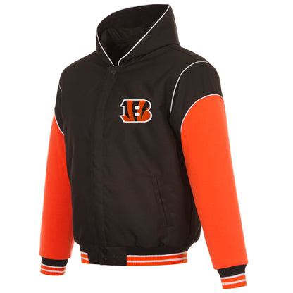 Cincinatti Bengals Reversible Poly-Twill Hooded Jacket