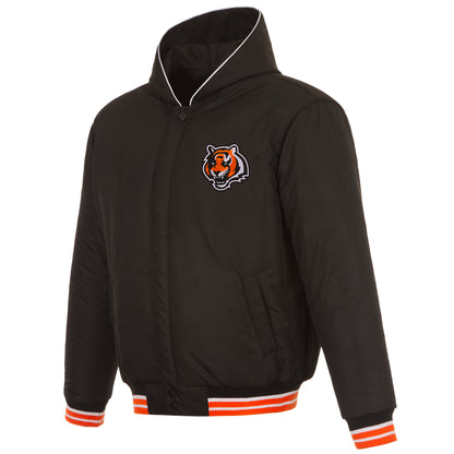 Cincinatti Bengals Reversible Poly-Twill Hooded Jacket