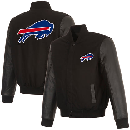 Buffalo Bills Reversible Wool and Leather Jacket