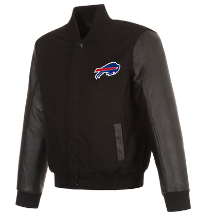 Buffalo Bills Reversible Wool and Leather Jacket