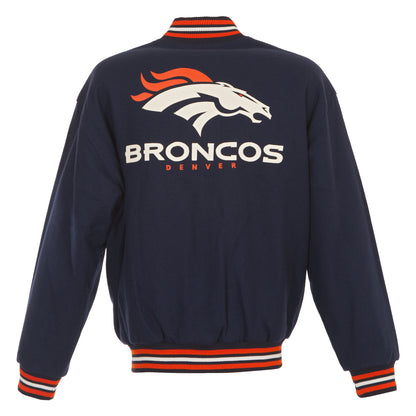 Denver Broncos All Wool Jacket with Leather Logos