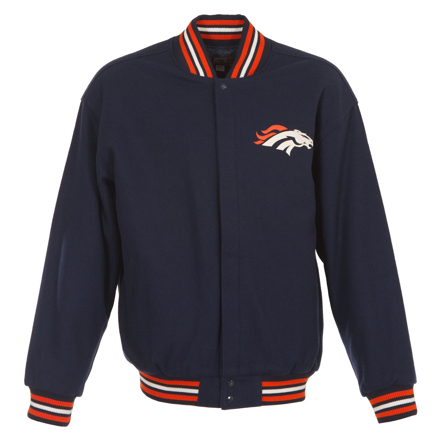 Denver Broncos All Wool Jacket with Leather Logos